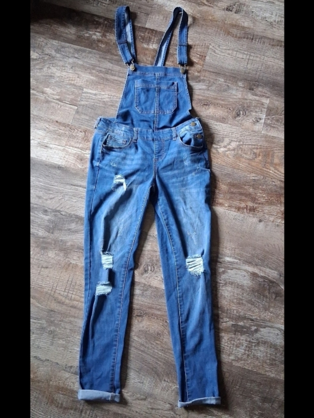 Nwot Wax Jeans Distressed Overalls